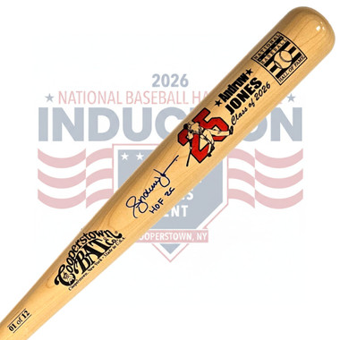 Andruw Jones Autographed Hall of Fame 2026 Induction Bat Limited Edition of 12 (HOF)