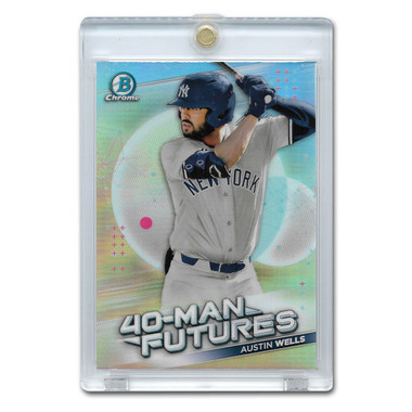 Austin Wells 2021 Bowman Chrome 40 Man # 227 Pre-Rookie Card