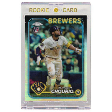 Jackson Chourio Milwaukee Brewers 2024 Topps Chrome Update Refractor # USC18 Rookie Card