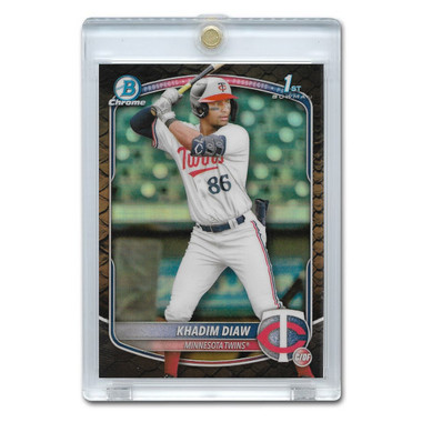 Khadim Diaw 2025 Bowman Chrome Prospects Reptilian Refractor # BCP-77 Pre-Rookie Card