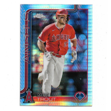 Mike Trout 2025 Topps Chrome Prism Refractor # 100