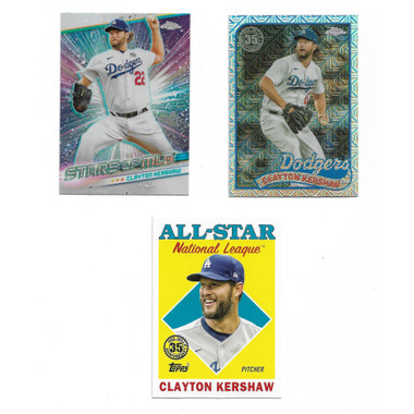Clayton Kershaw Lot of 3 Different Insert Cards (Lot F)