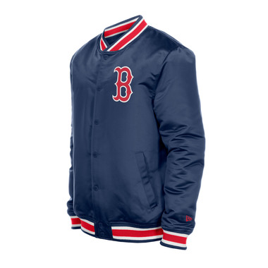 Men's New Era Atlanta Braves Classic Navy Satin Jacket