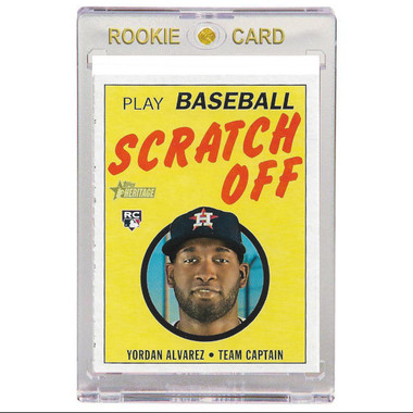 Yordan Alvarez Houston Astros 2020 Topps Heritage Scratch Off # 2 Rookie Card