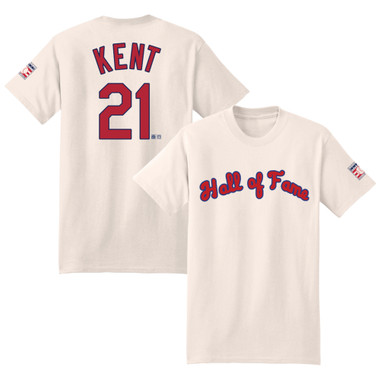 Men’s Jeff Kent Baseball Hall of Fame 2026 Inductee Vintage Jersey Number Heavyweight Ivory T-Shirt