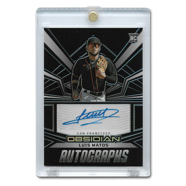 Luis Matos Autographed Card 2023 Panini Obsidian # OA-LM Rookie Card
