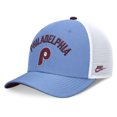Men’s Nike Philadelphia Phillies Cooperstown Collection Light Blue and White Adjustable Mesh Snapback Cap