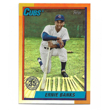 Ernie Banks 2025 Topps Update 35th Anniversary Foilboard # U90-29