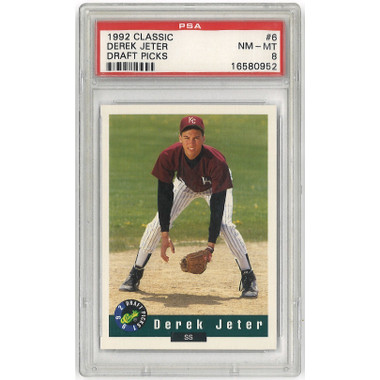 Derek Jeter 1992 Classic Draft # 6 Pre-Rookie Card PSA 8