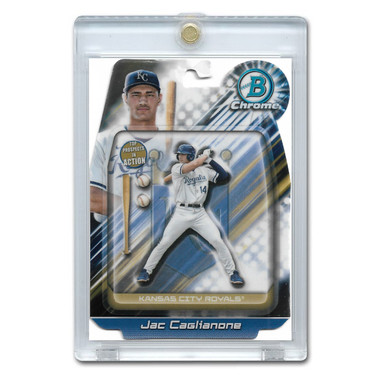 Jac Caglianone 2024 Bowman Chrome In Action # 5 Pre-Rookie Card