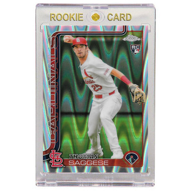Thomas Saggese St. Louis Cardinals 2025 Topps Chrome Raywave Refractor # 87 Rookie Card
