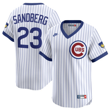 Men’s Nike Ryne Sandberg Chicago Cubs Cooperstown Collection Pinstripe Replica Jersey