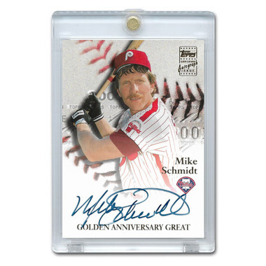 Mike Schmidt Autographed Card 2001 Topps Golden Anniversary # GAA-MS