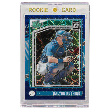 Dalton Rushing Los Angeles Dodgers 2024 Donruss Optic Blue Velocity # 191 Rookie Card