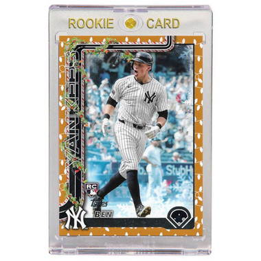 Ben Rice New York Yankees 2025 Topps Holiday Gold Border Lights # H8 Rookie Card