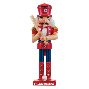St. Louis Cardinals 12 Inch Wooden Holiday Nutcracker