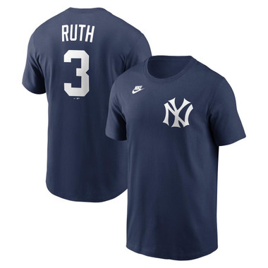 Youth Nike Babe Ruth New York Yankees Navy Name & Number T-Shirt 2024