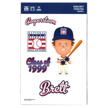 George Brett 1999 Hall of Fame Induction 5 Piece Sticker Set