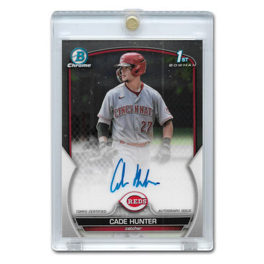 Cade Hunter Autographed Card 2023 Bowman Chrome Prospects # CPA-CH