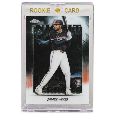 James Wood Washington Nationals 2025 Topps Chrome Night Terrors # 25 Rookie Card