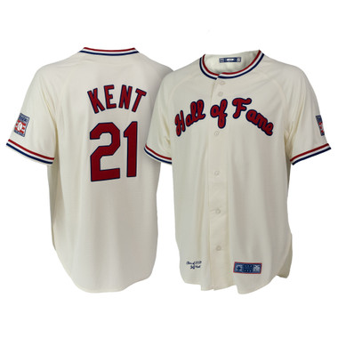 Jeff Kent Men's Baseball Hall of Fame Ivory Hall of Famer Replica Jersey
