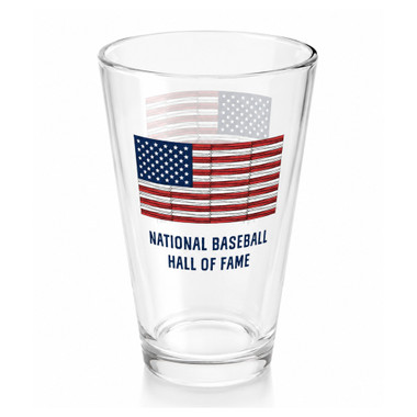 Baseball Hall of Fame American Bat Flag Pint Glass