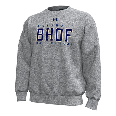 Men’s Baseball Hall of Fame Under Armour Grey Icon Fleece Crew