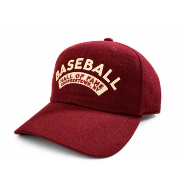 Men’s Baseball Hall of Fame Wool Blend Clubhouse Maroon Adjustable Cap