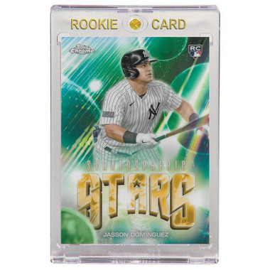 Jasson Dominguez New York Yankees 2024 Topps Chrome Update Stratospheric Stars # 11 Rookie Card