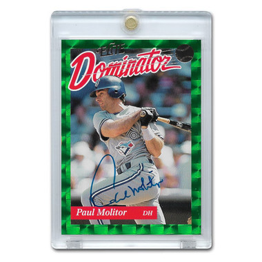 Paul Molitor Autographed Card 1993 Donruss Elite Dominator #18