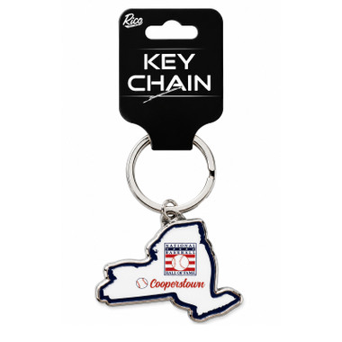 Baseball Hall of Fame New York State Keychain