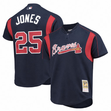 Men's Mitchell & Ness Andruw Jones 2005 Atlanta Braves Mesh Batting Practice Cooperstown Jersey