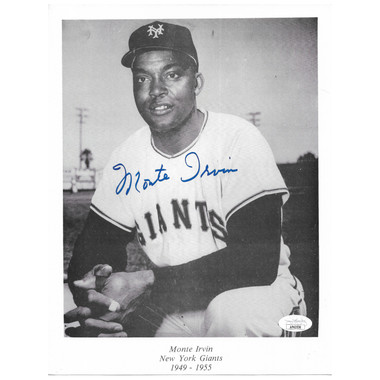 Monte Irvin Autographed 8.5 x 11 Photograph (JSA)