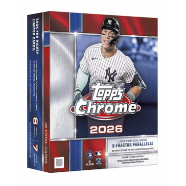 2026 Topps Chrome Baseball 6 Pack Mega Box