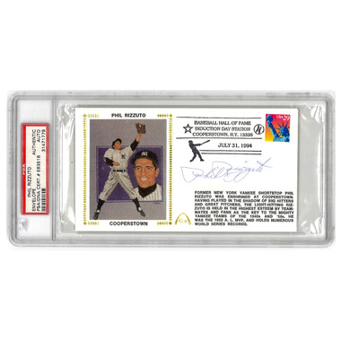 Phil Rizzuto Autographed First Day Cover - 1994 Hall of Fame Induction (PSA)