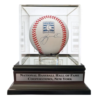 Jeff Bagwell Autographed Hall of Fame Logo Baseball with HOF Case (Beckett)