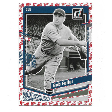 Bob Feller 2023 Donruss Red 100 # 165 Ltd Ed of 100