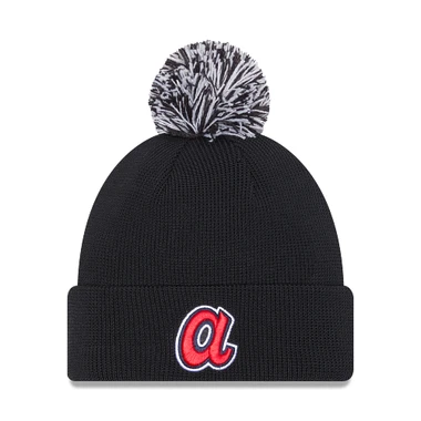 New Era Atlanta Braves Batting Practice Navy and Red Knit Cap