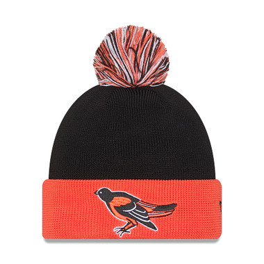 New Era Baltimore Orioles Batting Practice Black and Orange Knit Cap