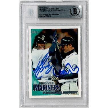 Ken Griffey Jr. and Ichiro Suzuki Dual Autographed Card 2010 Topps # 515 (Beckett)