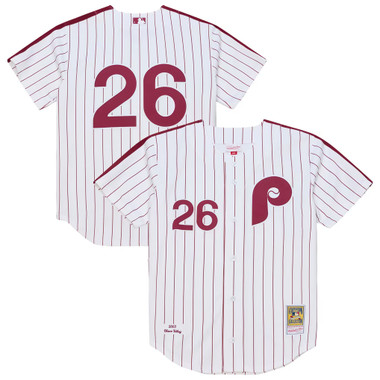 Men’s Mitchell & Ness Chase Utley Philadelphia Phillies Authentic Replica 2003 Mesh Batting Practice Jersey