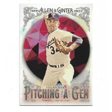 Nolan Ryan 2022 Topps Allen & Ginter Pitching A Gem # 7