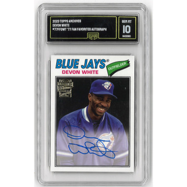 Devon White Autographed Card 2023 Topps Archives Franchise Favorites # 77FF-DWT GMA 10