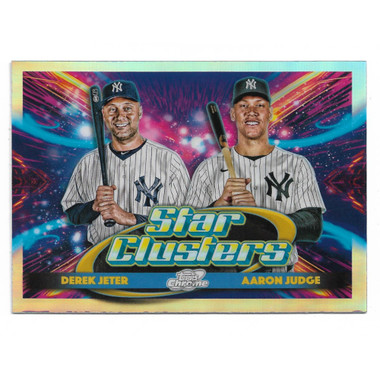Derek Jeter and Aaron Judge 2025 Topps Comic Chrome Star Clusters # 10