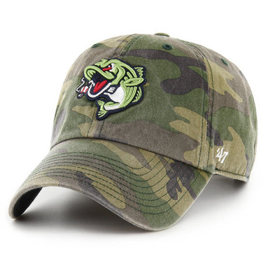 Men’s '47 Brand Gwinnett Stripers Milb Team Logo Clean Up Camo Adjustable Cap