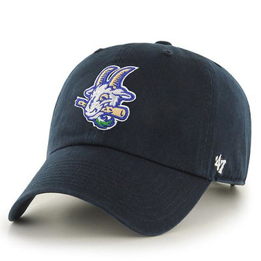 Men’s '47 Brand Hartford Yard Goats Milb Team Logo Clean Up Navy Adjustable Cap