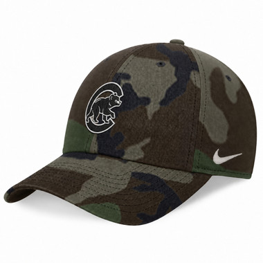 Men’s Nike Chicago Cubs Club Unstructured Woodland Camo Adjustable Cap