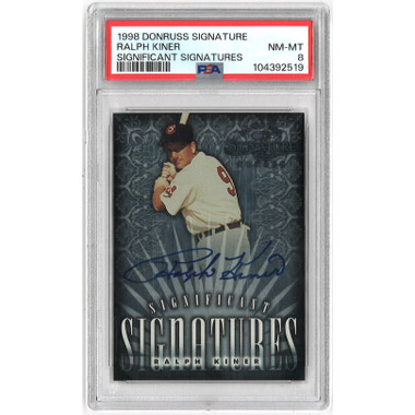 Ralph Kiner Autographed Card 1998 Donruss Signature Significant Signatures (PSA 8)