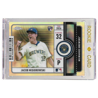 Jacob Misiorowski Milwaukee Brewers 2026 Topps Chrome Big Ticket Players # 2 Rookie Card