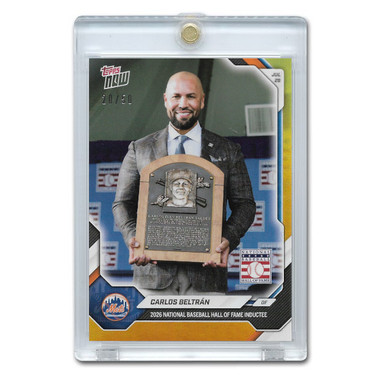 Carlos Beltrán Hall of Fame Induction 2026 Topps Now Gold Foil # 487 Ltd Ed of 50